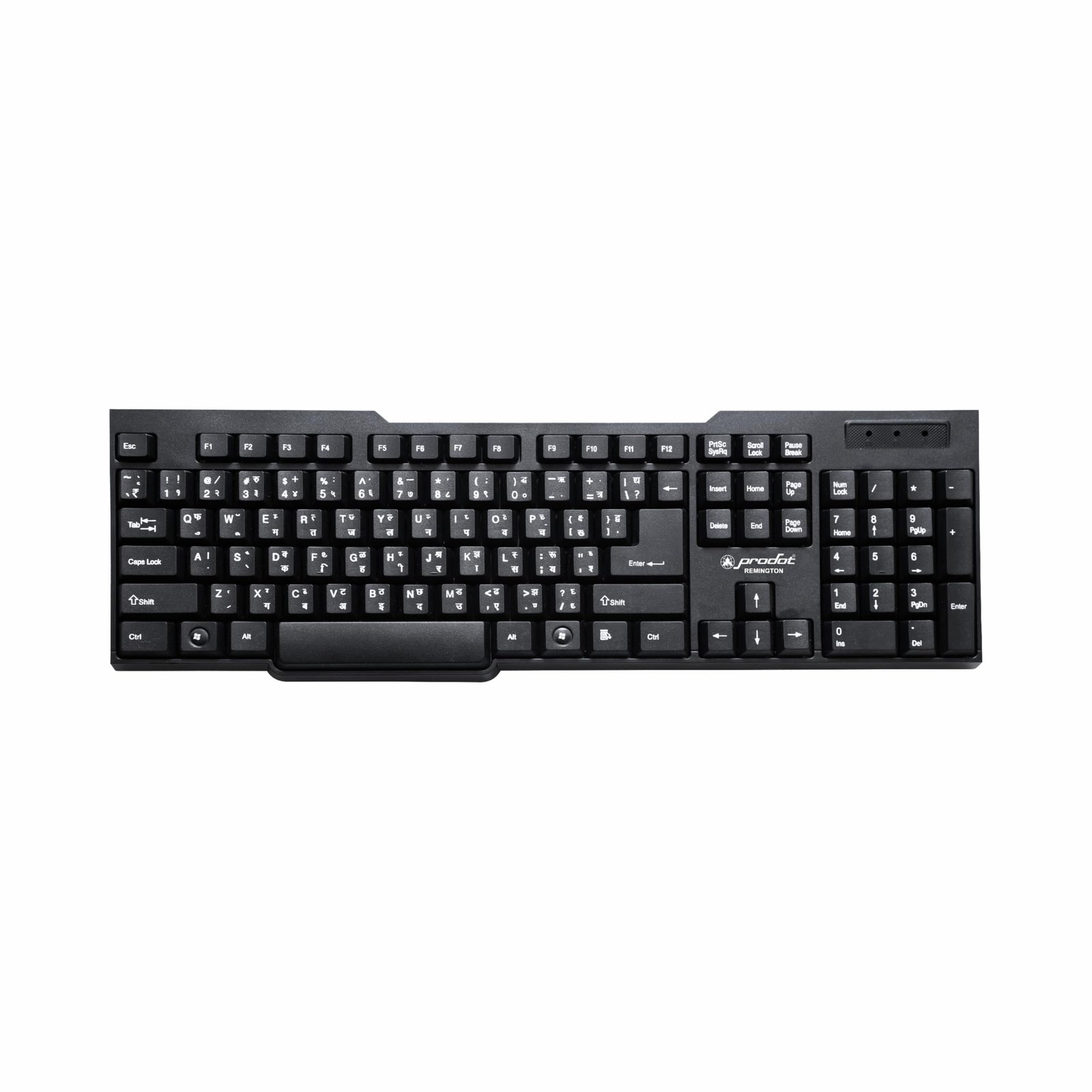 Illustrative Hindi Remington keyboard layout